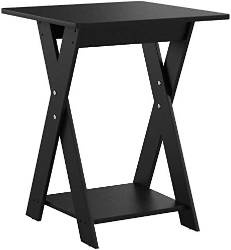 FURINNO Modern Simplistic End Table Set, 2-Pack, Espresso