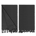 GILDEN TREE Decorative Waffle Hand Towels for Bathroom, 20x35 Large, Quick Drying Fingertip Towel, 2 Pack, Modern Style (Stone)