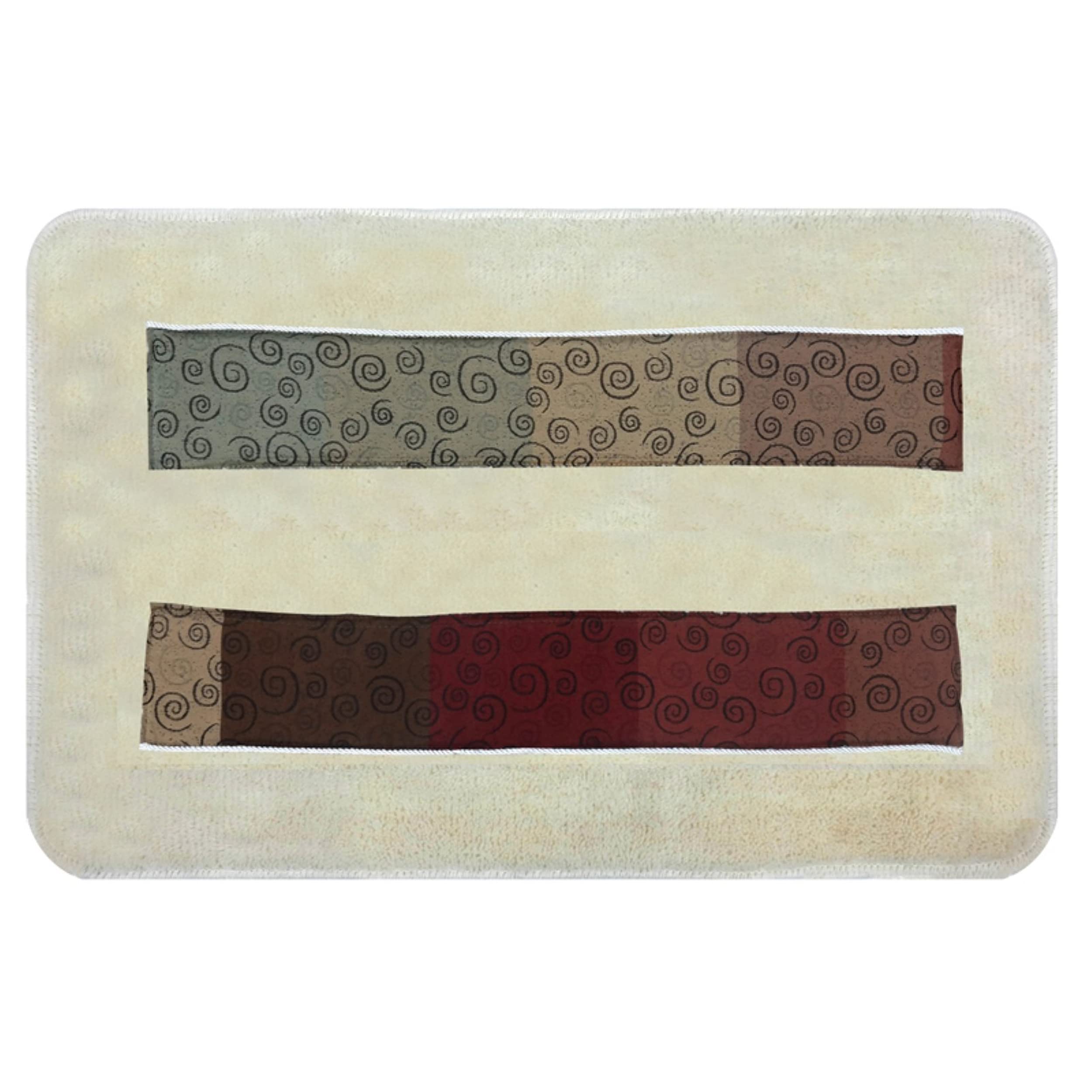 Zahari Home Rose Vine Bathroom Towel Set - 3 Piece Towel Set in Beige - Modern Decor, Unique Design