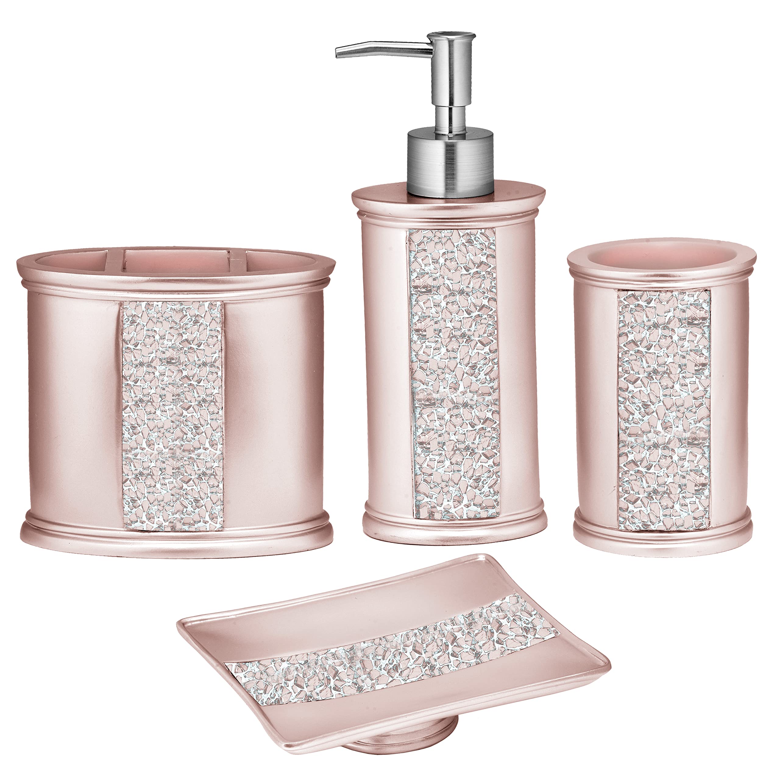Zahari Home Rose Vine Bathroom Towel Set - 3 Piece Towel Set in Beige - Modern Decor, Unique Design