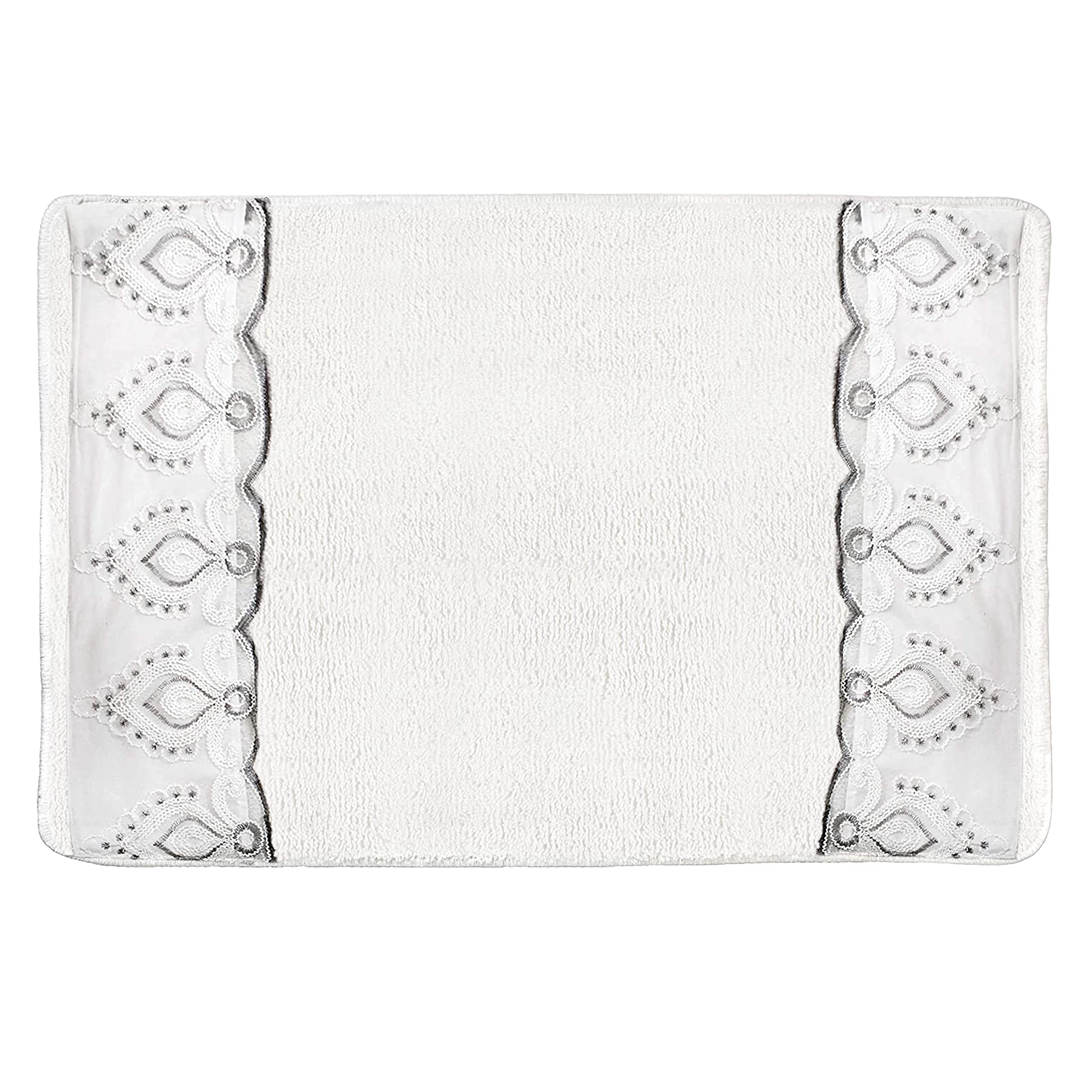 Zahari Home Rose Vine Bathroom Towel Set - 3 Piece Towel Set in Beige - Modern Decor, Unique Design