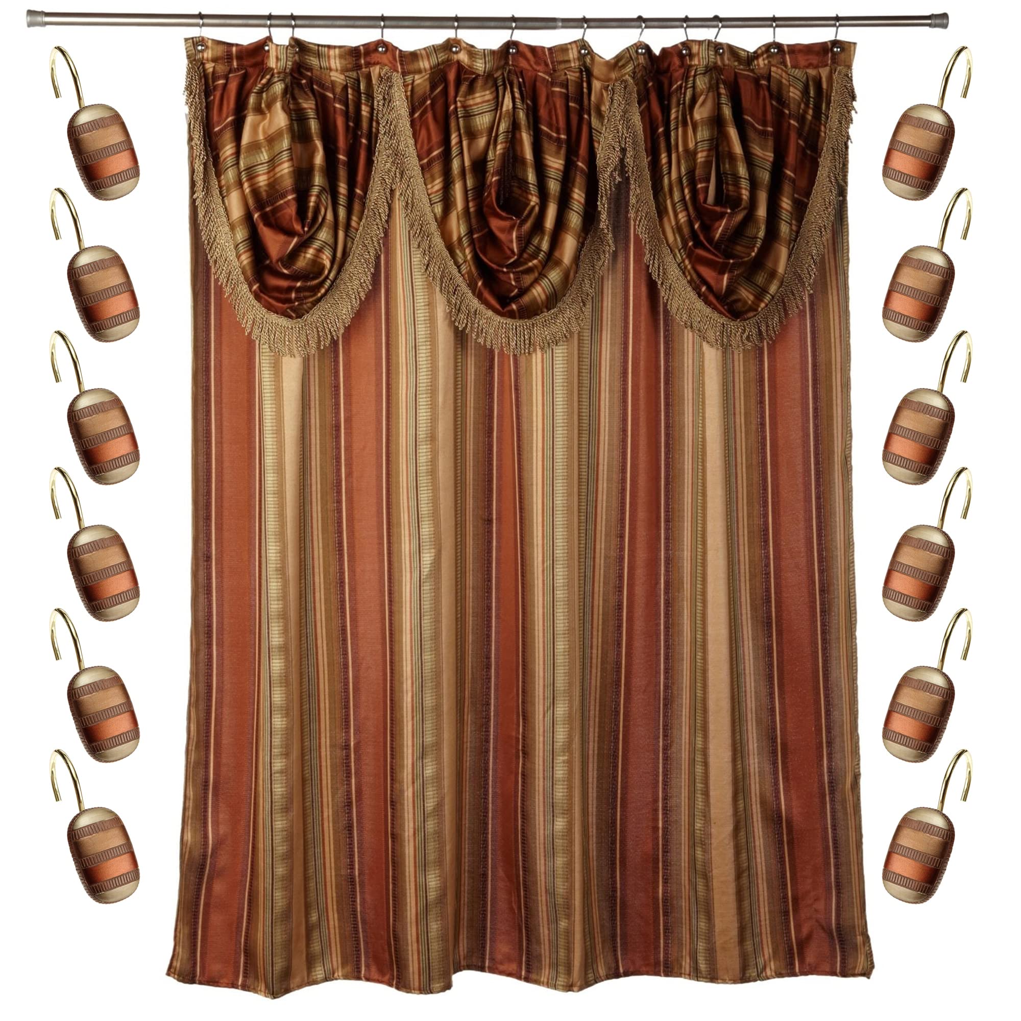 Zahari Home Rose Vine Bathroom Towel Set - 3 Piece Towel Set in Beige - Modern Decor, Unique Design