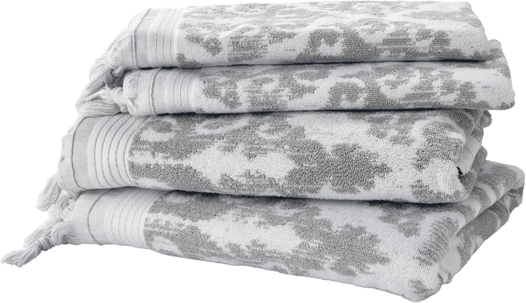 SKL Home Mirage Fringe 100% Turkish Cotton Hand Towel Set, Blush Small