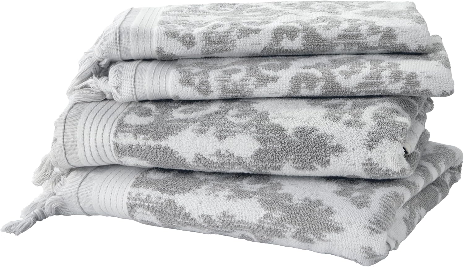 SKL Home Mirage Fringe 100% Turkish Cotton Hand Towel Set, Blush Small