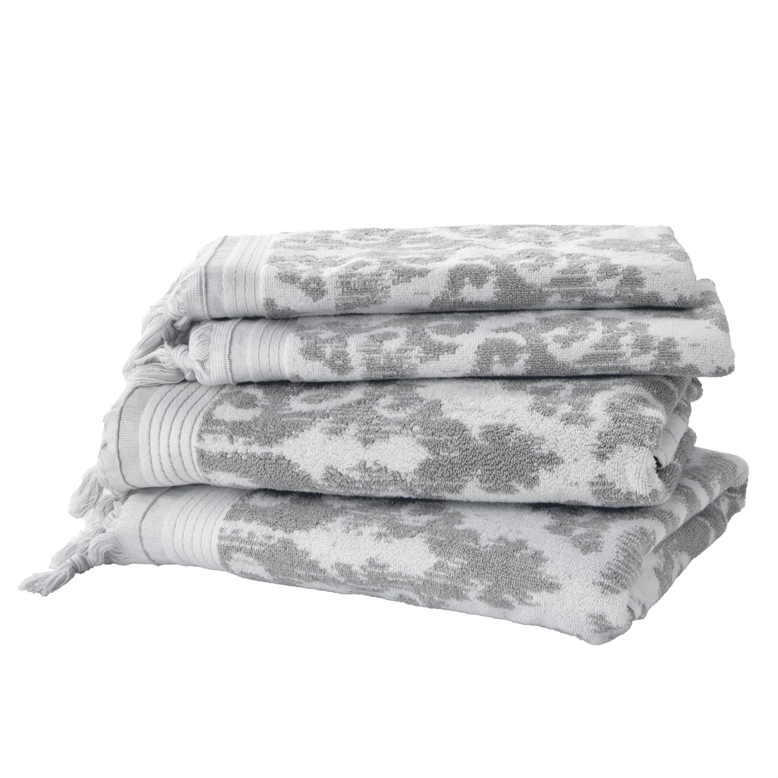 SKL Home Mirage Fringe 100% Turkish Cotton Bath Towel, Taupe 54.00" x 28.00"