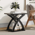 ChooChoo End Side Table Set of 2, Modern End Table with Storage Shelf, X-Design Side Table Living Room