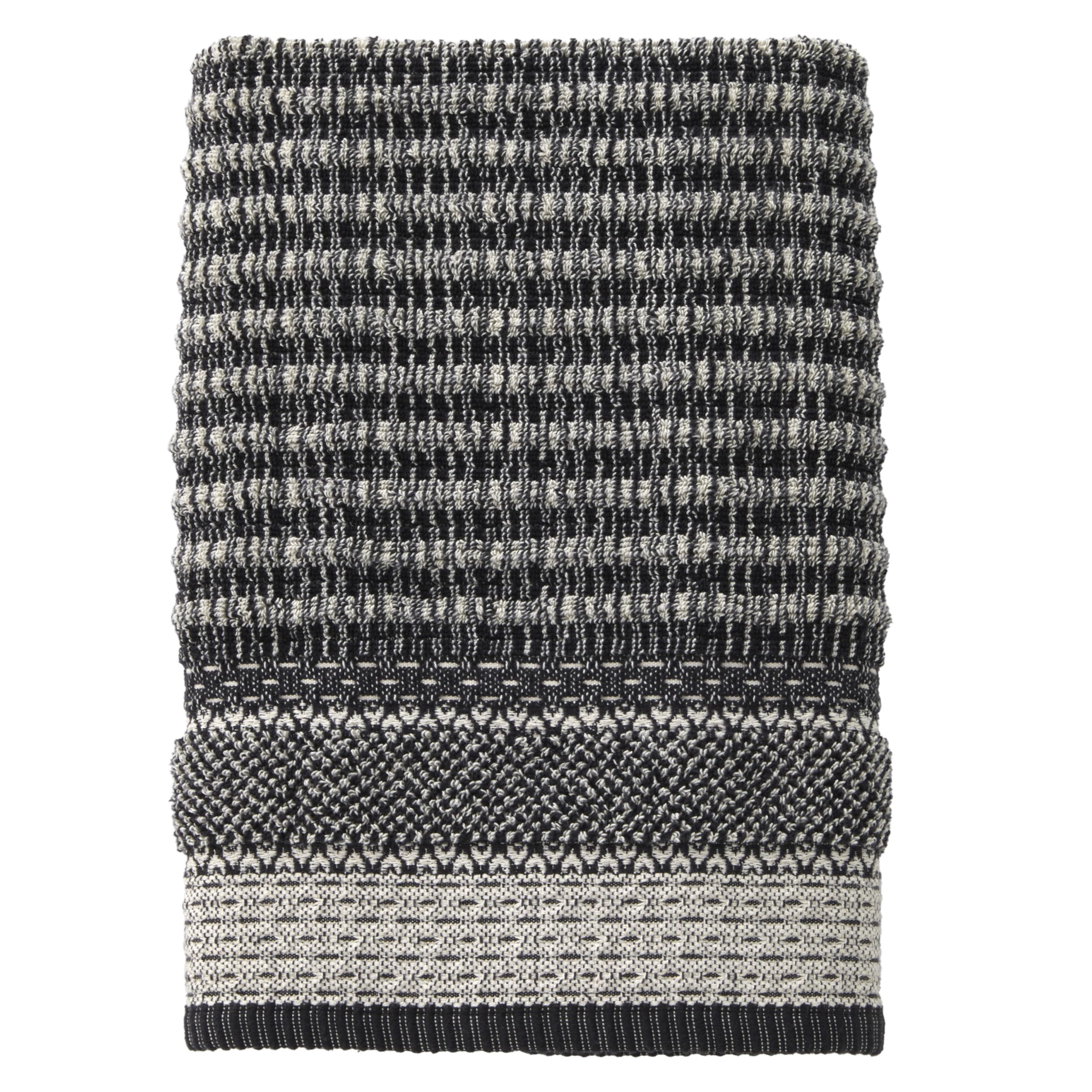 SKL Home Nador Hand Towel, 2-Pack, Black