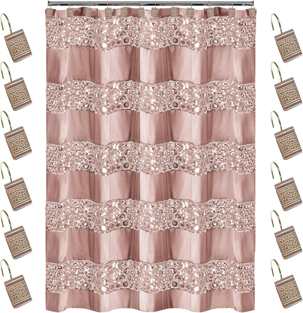 Zahari Home Rose Vine Bathroom Towel Set - 3 Piece Towel Set in Beige - Modern Decor, Unique Design