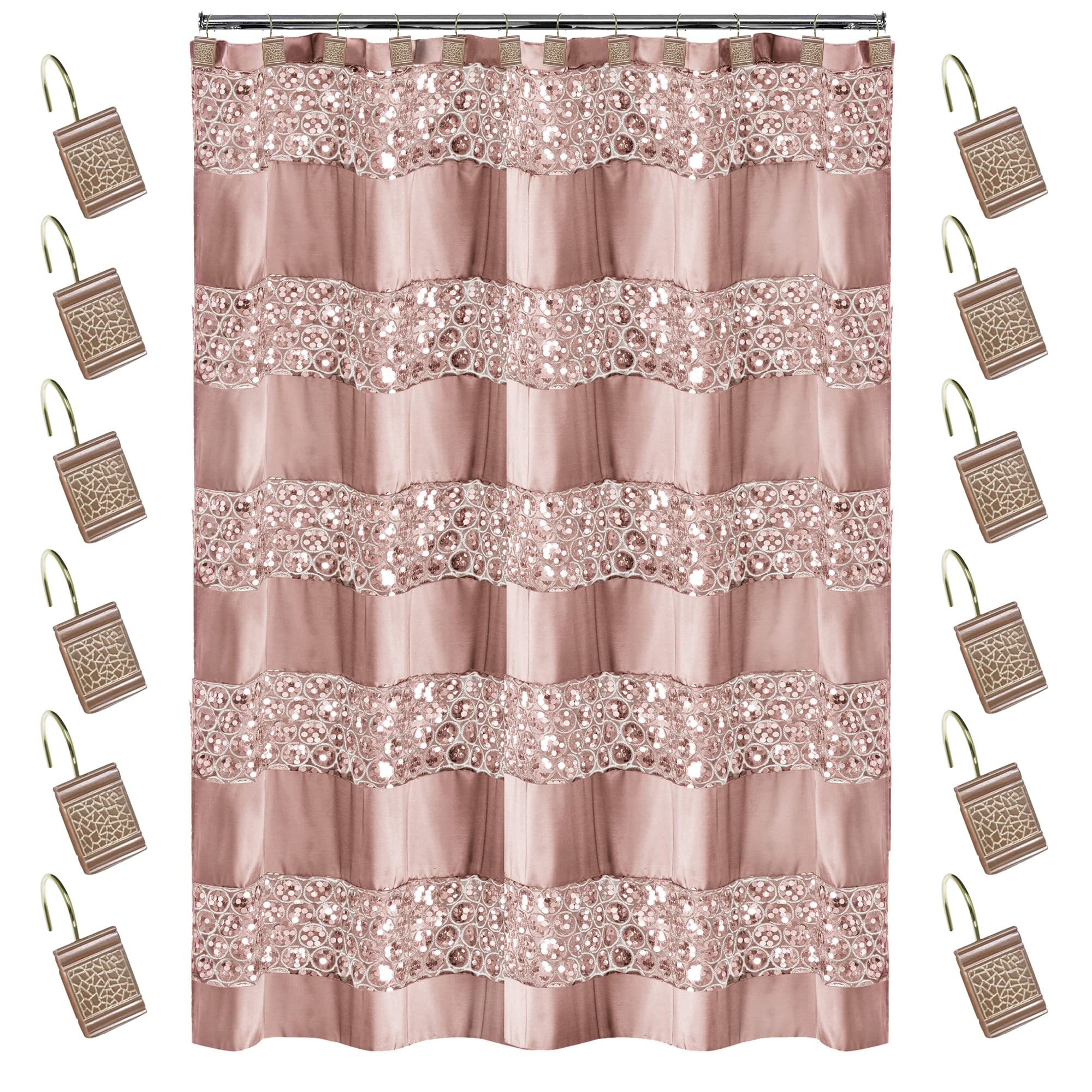 Zahari Home Rose Vine Bathroom Towel Set - 3 Piece Towel Set in Beige - Modern Decor, Unique Design