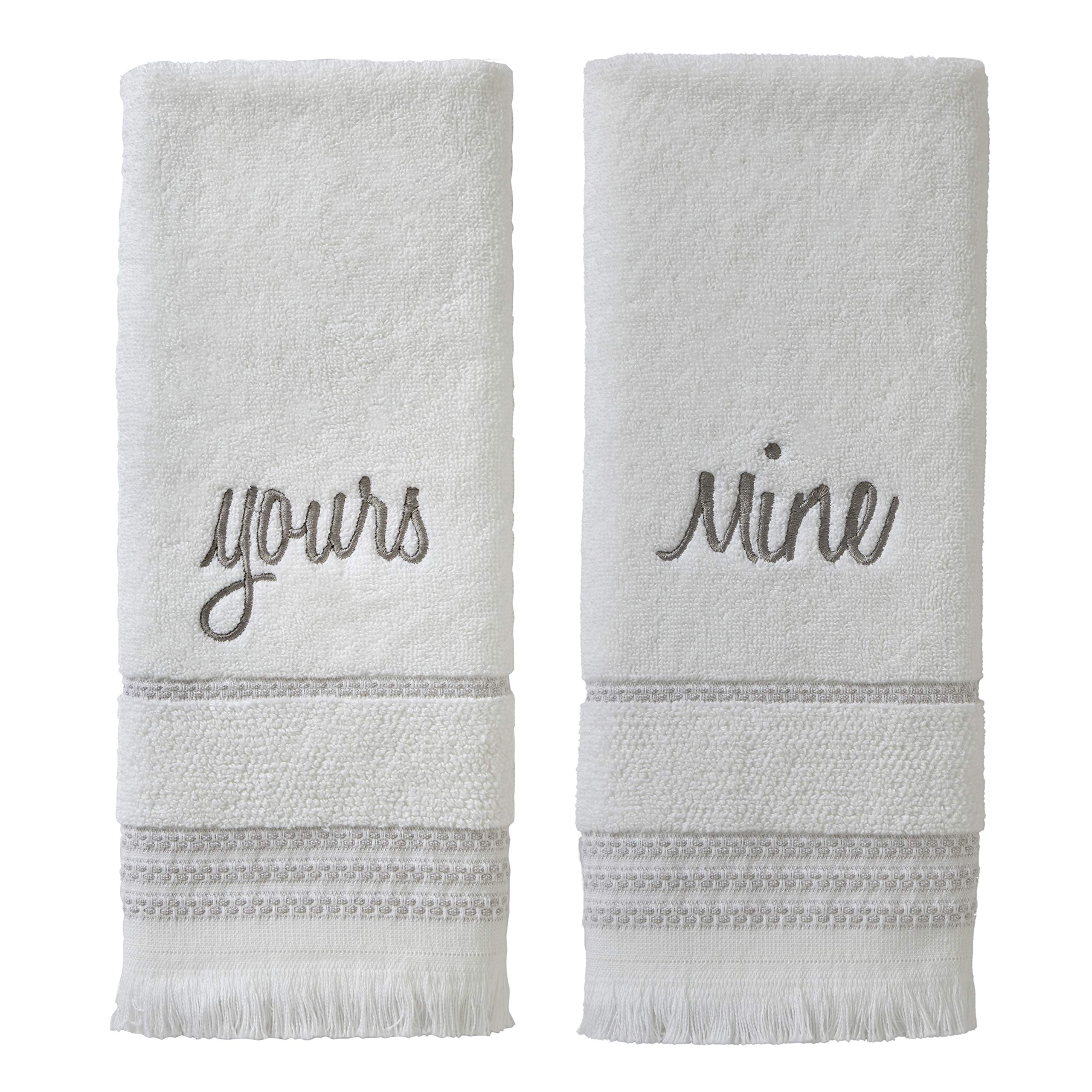 SKL Home Casual Fringe Bath Towel Set, 2-Pack, White