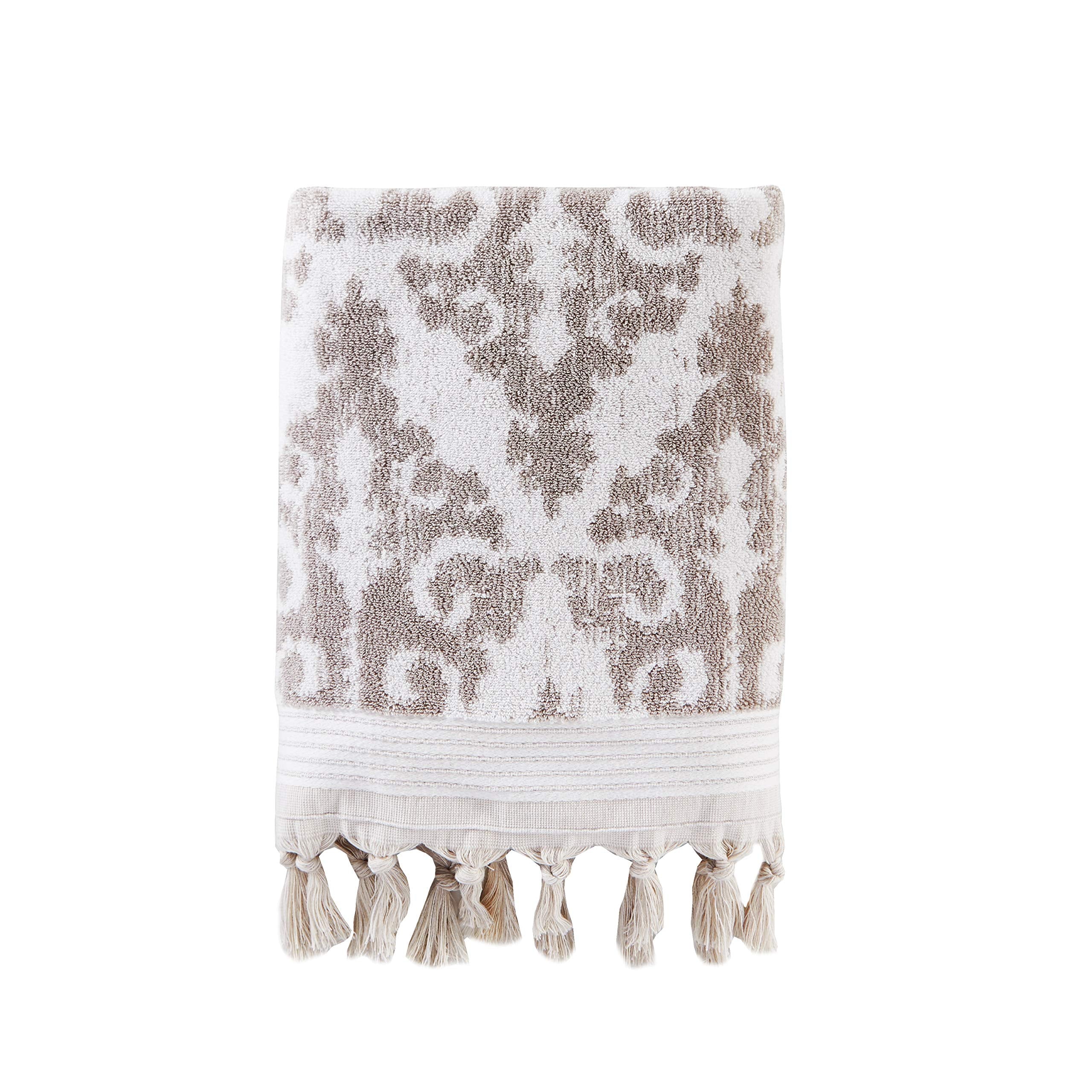 SKL Home Mirage Fringe 100% Turkish Cotton Hand Towel Set, Blush Small
