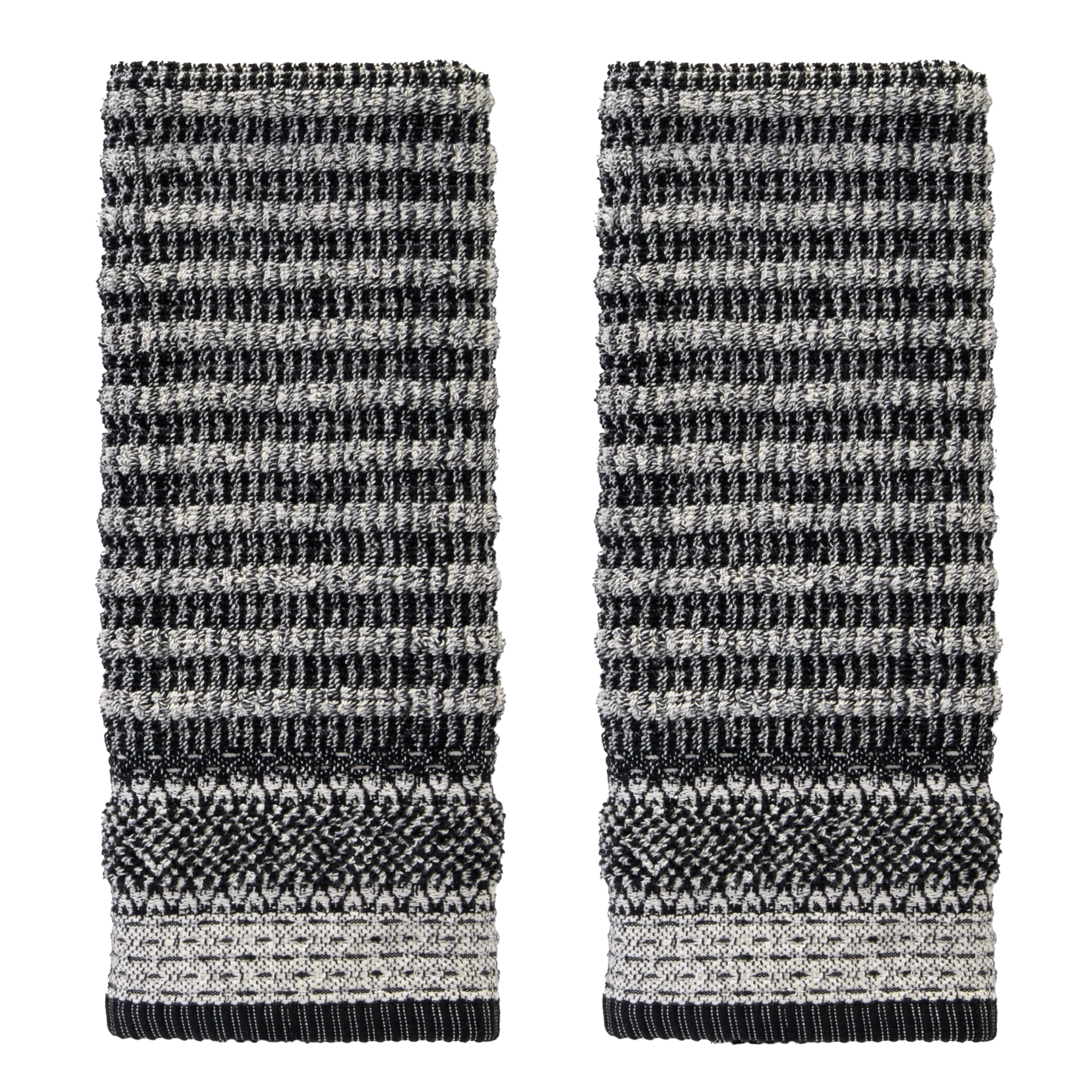 SKL Home Nador Jacquard Bath Towel, Black