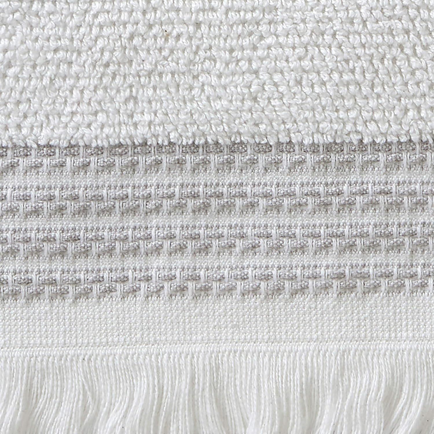 SKL Home Casual Fringe Bath Towel Set, 2-Pack, White