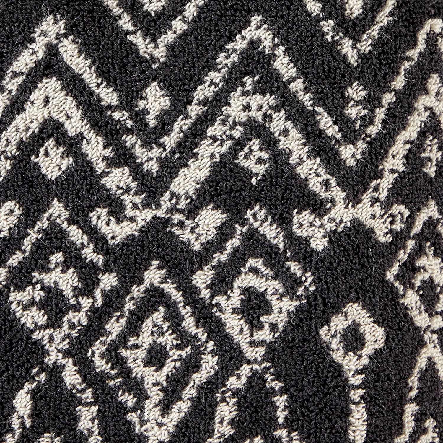 SKL Home Nador Jacquard Bath Towel, Black